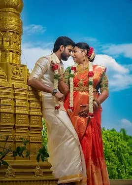 Traditional Golden Carriage and Couple